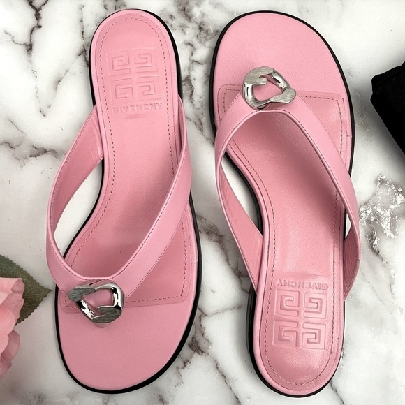 🆕 Authentic Givenchy Pink G Chain Buckle Sandals (SZ 37) - Picture 3 of 12